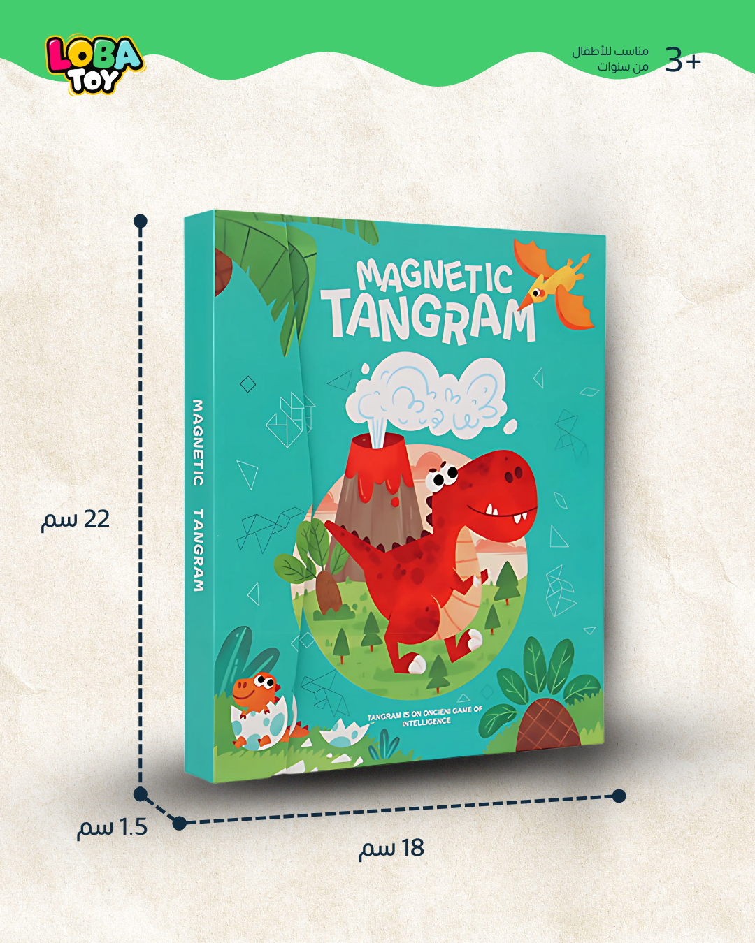 لعبة الألغاز تانغرام الكلاسيكية متعددة الأشكال مع كتاب تعليمي، مفتاح إبداع وتركيز طفلك