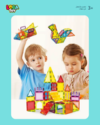 مكعبات بناء مغناطيسية تعليمية هندسية للاولاد والبنات، ملهمة وتعليمية