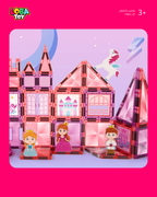 مكعبات بناء مغناطيسية تعليمية للأطفال، قلعة الأميرة، ساعات طويلة من المرح والتسلية