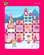 مكعبات بناء مغناطيسية تعليمية للأطفال، قلعة الأميرة، ساعات طويلة من المرح والتسلية