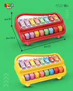 بيانو وإكسيلوفون 8 نغمات في لعبة واحدة، دع طفلك يكتشف الأصوات بمرح