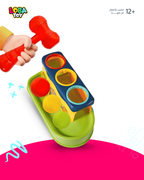 لعبة مطرقة وكرات ملونة، منصة تكديس تعليمية مع مطرقة بلاستيكية لإسقاط الكرات