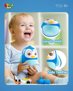 لعبة البطريق الهزازة مع نغمة لطيفة ملونة ل وقت البطن