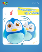 لعبة البطريق الهزازة مع نغمة لطيفة ملونة ل وقت البطن