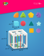 لعبة فرز الأشكال التعليمية لتنمية التنسيق، والتعرف على الألوان، وحل المشكلات المبكر 10+1