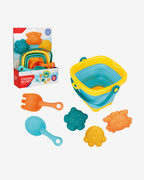 ألعاب الشاطئ أو الاستحمام مطاطي مع دلو قابل للطي