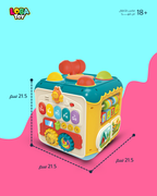 مكعب أنشطة 7 ألعاب في لعبة ذكية واحدة، موسيقى، أضواء، تروس، تصنيف أشكال