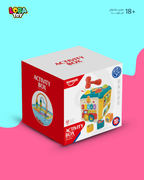 مكعب أنشطة 7 ألعاب في لعبة ذكية واحدة، موسيقى، أضواء، تروس، تصنيف أشكال