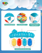 سرير الأنشطة الأول للبطل، ثلاثة في واحد، العب، اركل، واستمع