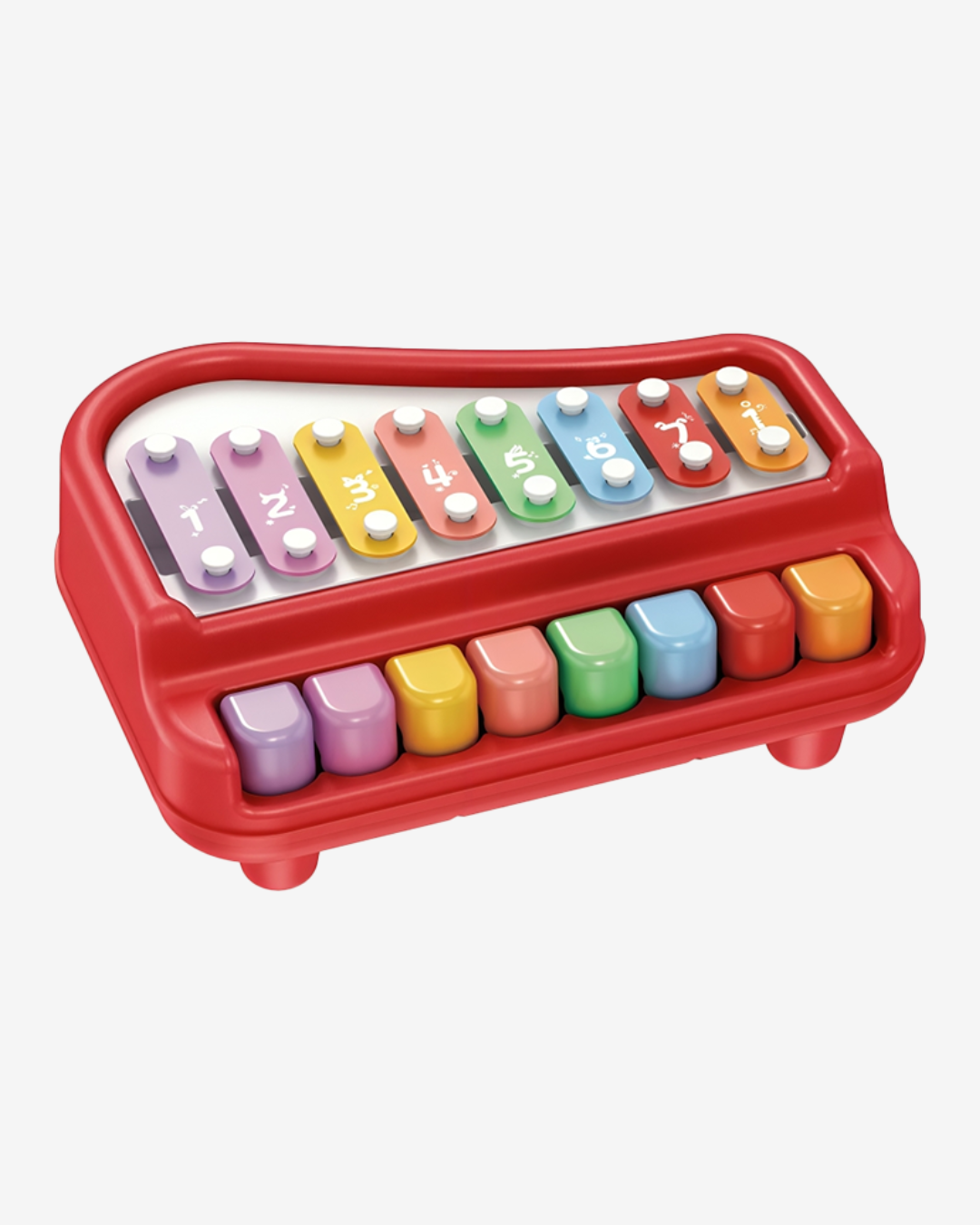 بيانو وإكسيلوفون 8 نغمات في لعبة واحدة، دع طفلك يكتشف الأصوات بمرح