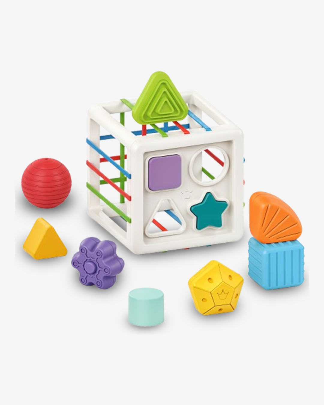 لعبة فرز الأشكال التعليمية لتنمية التنسيق، والتعرف على الألوان، وحل المشكلات المبكر 10+1