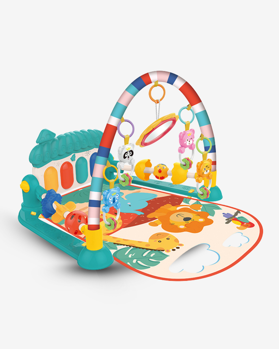 سرير الأنشطة الأول للبطل، ثلاثة في واحد، العب، اركل، واستمع