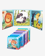 كتاب الألغاز القابل للطي 3 في 1 للأطفال، متعدد المستويات مع قالب مرجعي