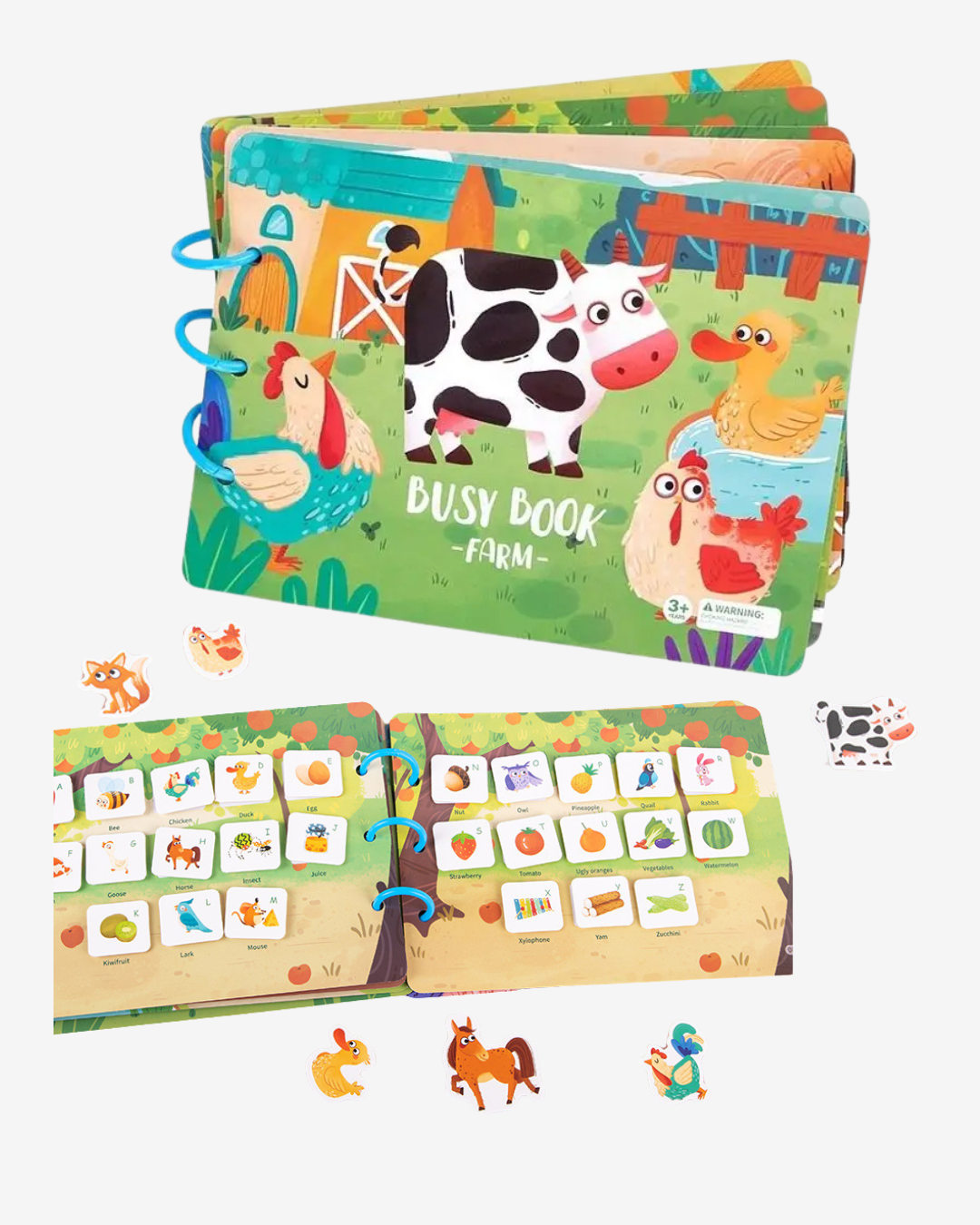 كتب تفاعلية للأطفال، 10 صفحات من الأنشطة الممتعة بمقاس أكبر، العديد من الملصقات التعليمية الرائعة