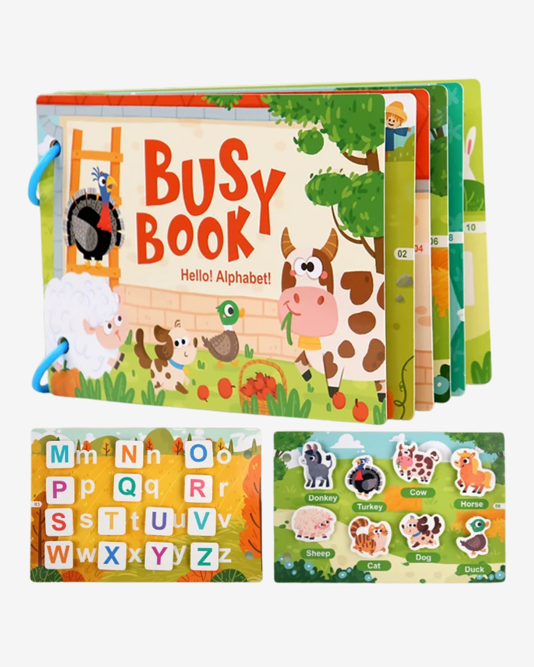 كتب تفاعلية للأطفال، 10 صفحات من الأنشطة الممتعة، العديد من الملصقات التعليمية الرائعة