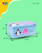 لغز تركيب 6 في 1 داخل علبة حديدية، قطع كبيرة مناسبة كأول بازل للطفل