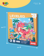 كتاب الألغاز القابل للطي 3 في 1 للأطفال، متعدد المستويات مع قالب مرجعي