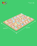 لوح خشبي، الحروف الأبجدية العربية، بطريقة مرحة قابل للإزالة والتركيب