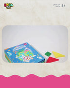 لعبة الألغاز تانغرام الكلاسيكية متعددة الأشكال مع كتاب تعليمي، مفتاح إبداع وتركيز طفلك