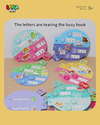 كتاب تعليمي تفاعلي مع قلم للكتابة والمسح، 15 صفحة من الأنشطة الممتعة والملصقات، لتعليم الحروف الإنجليزية