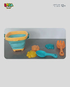 ألعاب الشاطئ أو الاستحمام مطاطي مع دلو قابل للطي