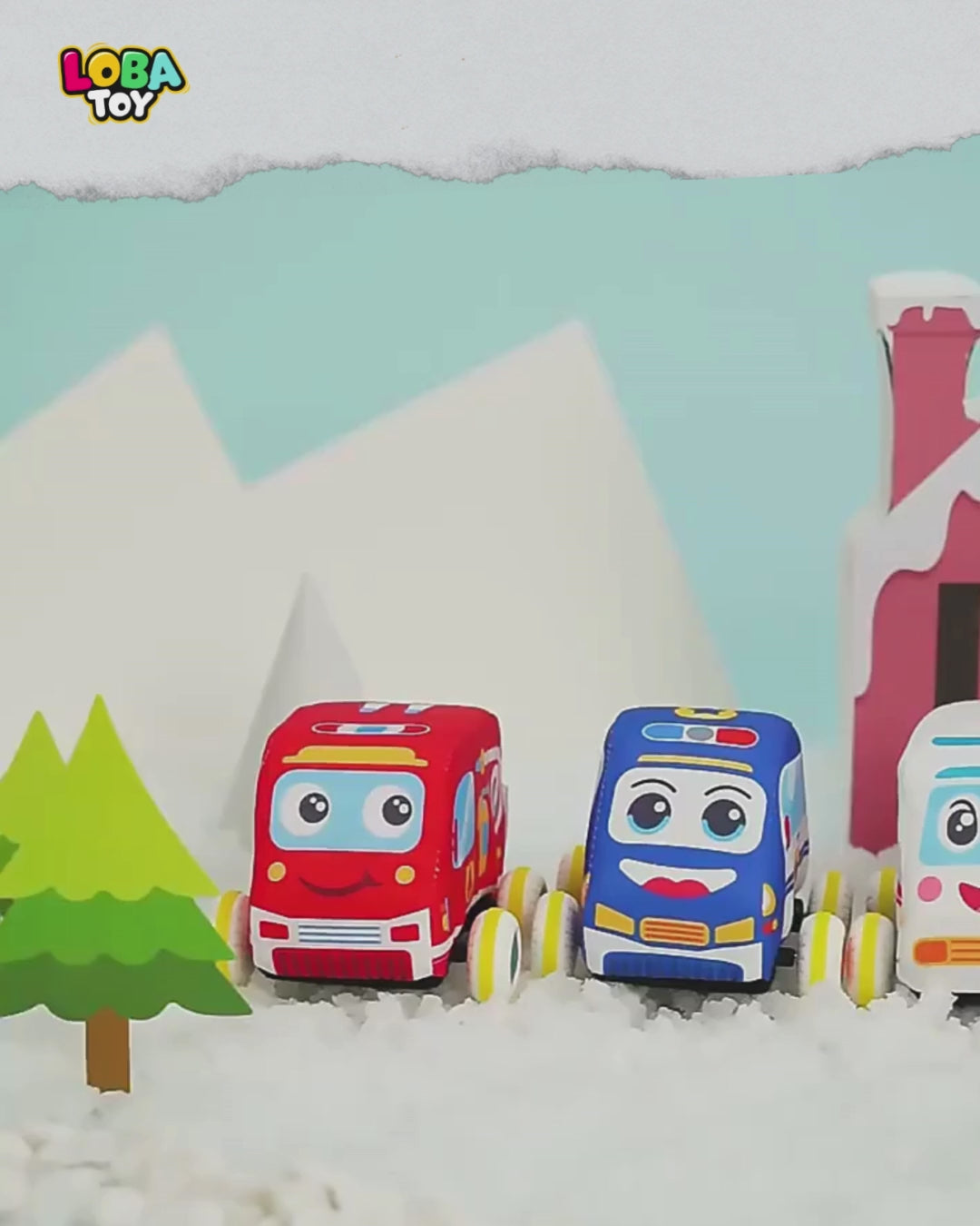 سيارات قماشية ناعمة قابلة للسحب والانطلاق 4+1