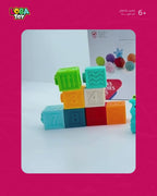 مكعبات مطاطية حسّية تعليمية ناعمة (8 قطع)